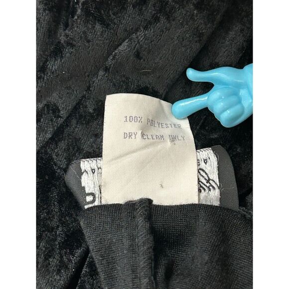 Petite Jazz Long‎ Sleeve Velvet Bodycon Dress Black Women's Size 8 Vintage 90s - Picture 7 of 7